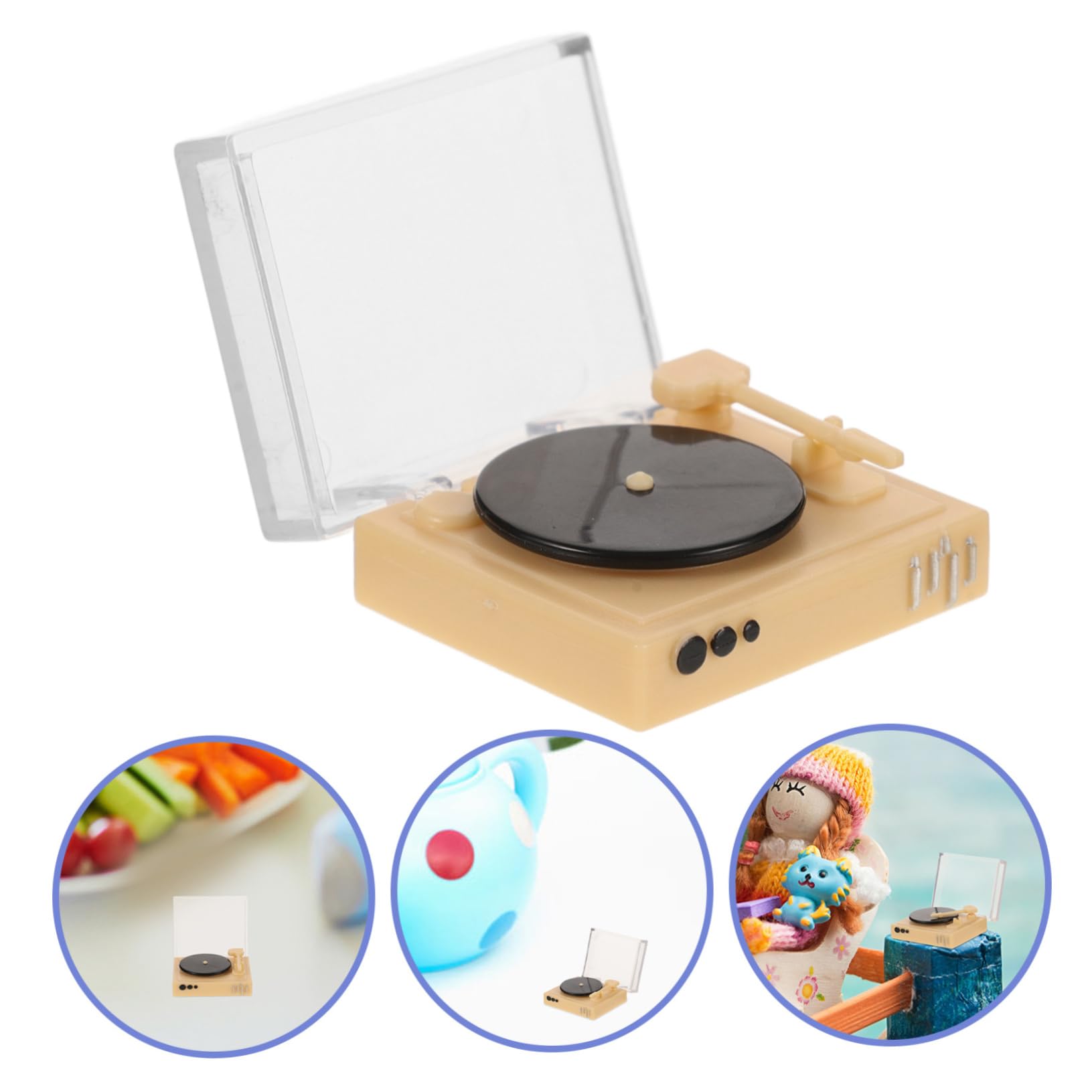 Amazon.co.jp: TOKIDNY ミニチュアレトロレコードプレーヤー かわいい